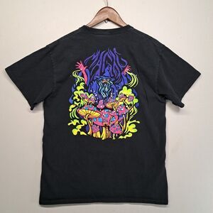 Alab Neon Psychedelic Mushroom Magic Neon T-Shirt Size Large